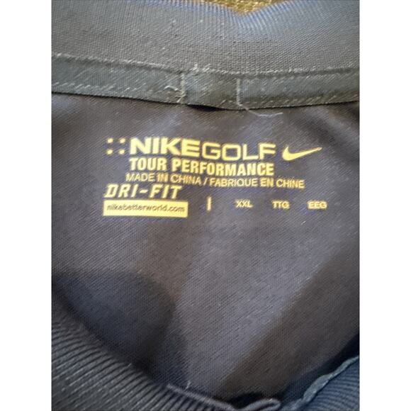 Washington Nationals Polo Shirt Mens XXL Blue Nike Golf Tour Performance Dri-Fit - Picture 8 of 12